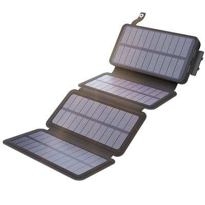 OEM 25000mAh 6W Solar Powered Power Bank Charger Panel Untuk Ponsel