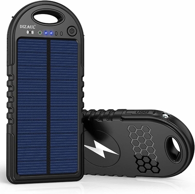 18W 10000mAh Bank Daya Tenaga Surya Pengisi Daya USB C OEM