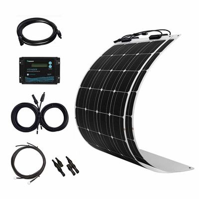 Kit Panel Surya Fleksibel Tipis 350 Watt Dengan 2 Pcs Panel Monokristalin 175W
