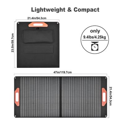 100w Etfe Solar Charger Power Bank Panel Untuk Musim Panas Berkemah Van RV
