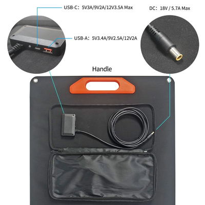 100w Etfe Solar Charger Power Bank Panel Untuk Musim Panas Berkemah Van RV