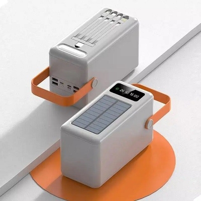 30000mAh 100000mAh 120000Mah Pengisi Daya Surya Kabel Dilepas Bank Tenaga Surya Dengan Lanyard