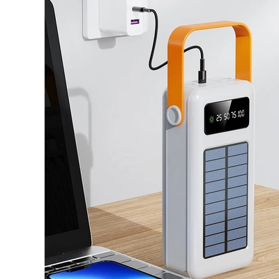 30000mAh 100000mAh 120000Mah Pengisi Daya Surya Kabel Dilepas Bank Tenaga Surya Dengan Lanyard