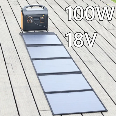 Fleksibel 5 Lipat Solar Panel Lipat 100W 18v Solar Cell Panel Untuk Rumah Luar Ruangan