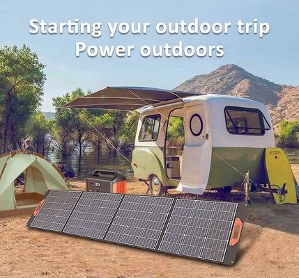 Sel Surya Mono Panel Surya Portabel 200W Panel Surya Lipat Dengan Output USB