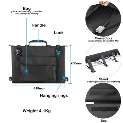 Portable 120w Folding Solar Panel Mono Solar Cell Laminasi ETFE