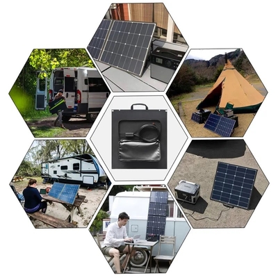 Portable 120w Folding Solar Panel Mono Solar Cell Laminasi ETFE