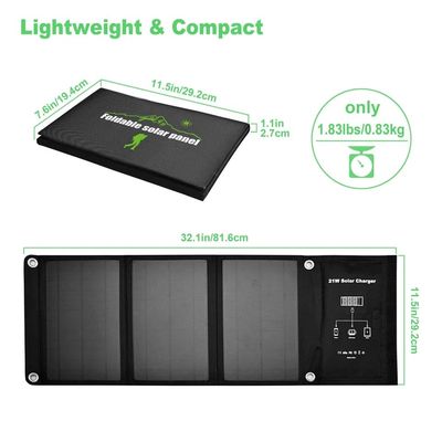 Panel Surya Lipat Mini 120w Untuk Smartphone / Kamera / PSP / Power Bank
