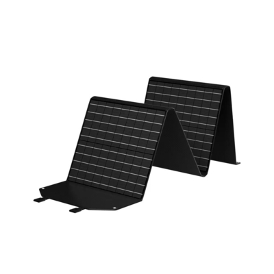 Panel Surya Lipat Portabel 100w Hitam Fleksibel Untuk Pengisi Daya Laptop / Berkemah Di Luar Ruangan