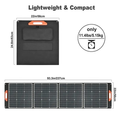 Pengisi Daya Selimut Surya Panel Surya Ringan Tahan Air 100w Lipat Untuk Luar Ruangan