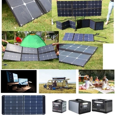 Pengisi Daya Selimut Surya Panel Surya Ringan Tahan Air 100w Lipat Untuk Luar Ruangan