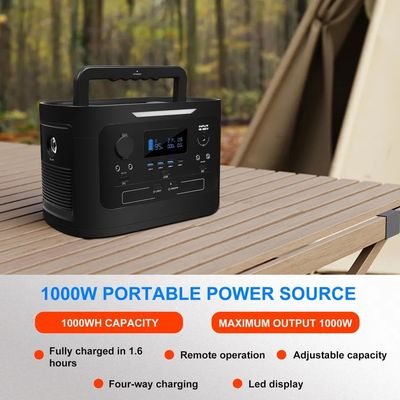 Lithium Portable Lifepo4 Solar Power Bank Station 1000W Outdoor Untuk Auto Camping