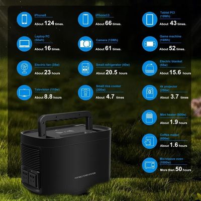 Lithium Portable Lifepo4 Solar Power Bank Station 1000W Outdoor Untuk Auto Camping