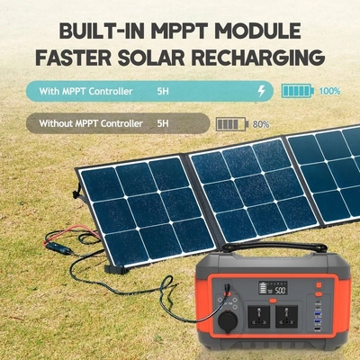 China Manufacturer 600W Portable Lithium Battery Power Station AC DC USB Quick Charge Solar Generator