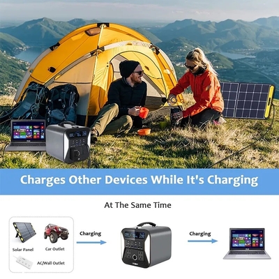 110V 220V Lifepo4 Baterai Off Grid Pembangkit Tenaga Surya Portabel 1000W Pembangkit Listrik Portabel