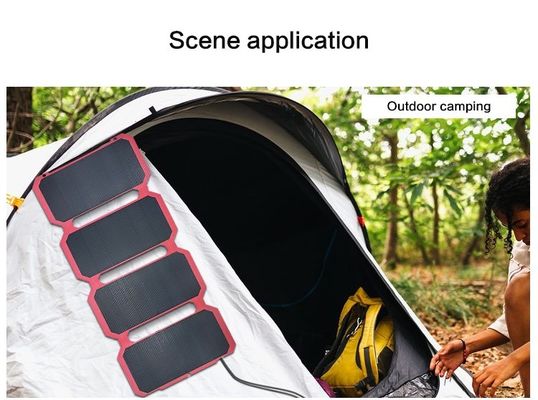 28w solar panel solar lipat kantong fleksibel 12v / 15v dengan power kit untuk berkemah