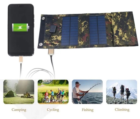 Panel Surya Lipat Mini 15W Dengan Pengisian USB Untuk Pengisian Laptop Ponsel