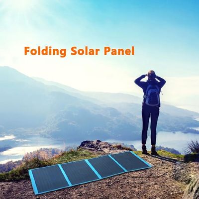 Sistem Panel Surya 120W 300W 600W Pengisian Daya Ponsel Sel Lipat Luar Ruangan Untuk Rumah