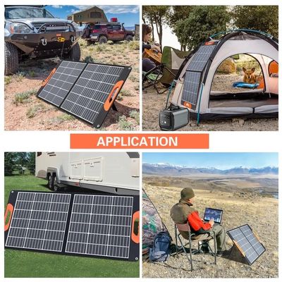 60W 100W 150W Portable Folding Solar Panels 200W Untuk Camping Luar Ruangan
