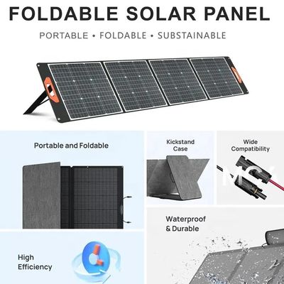 Baru efisiensi tinggi 120w lipat portabel carport berkemah panel surya 100W 200W kafilah solar kit dengan output USB