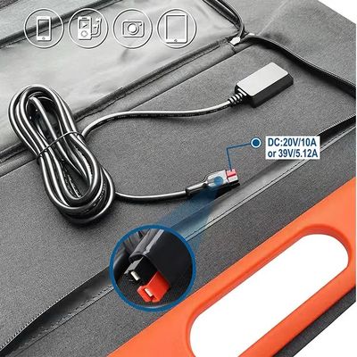 Baru efisiensi tinggi 120w lipat portabel carport berkemah panel surya 100W 200W kafilah solar kit dengan output USB