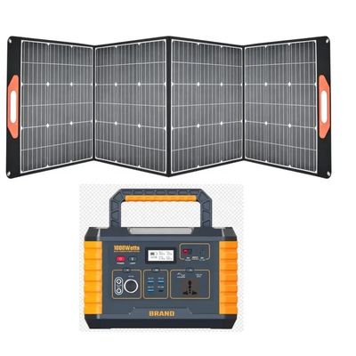 Baru efisiensi tinggi 120w lipat portabel carport berkemah panel surya 100W 200W kafilah solar kit dengan output USB