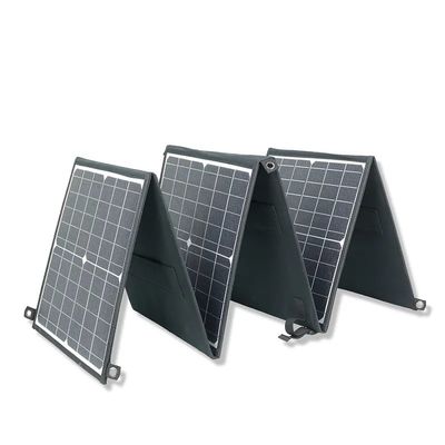 Tas Tangan Panel Surya Lipat Pembangkit Listrik Sunpower Portabel 6 Lipat ETFE 60W 110w 220w