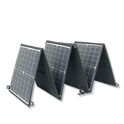 Kualitas tinggi portabel Sunpower 6 Lipat ETFE 60W 110w 220w Lipat Panel Surya tas Pembangkit Listrik Charger produsen