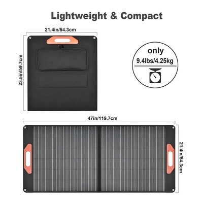 ETFE 100W panel surya kit pengisian daya lipat 60w 100w 3 kali lipat 5 kali lipat setiap modul surya untuk mengisi daya portabel