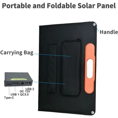 Panel Surya Efisiensi Tinggi Lipat Tahan Air 21W 40W 60W 80W 120W 200W