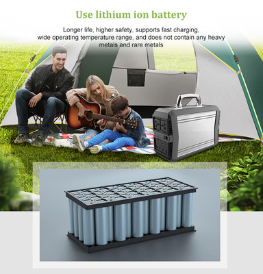 Darurat Luar Ruangan 300W Sistem Generator Surya Portabel 96000mAh AC Pure Sine Wave