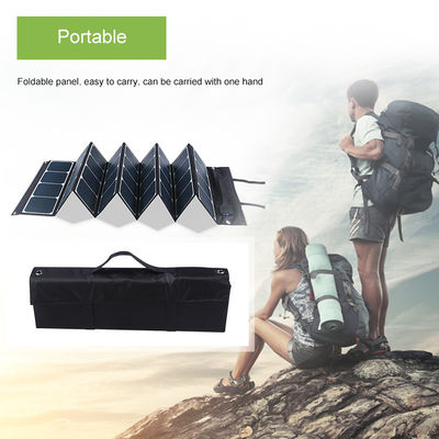 Panel Surya Lipat Portabel 120W Tahan Air Untuk Berkemah Di Luar Ruangan