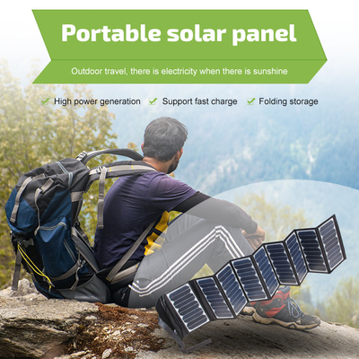 Panel Surya Lipat Portabel 60W Dengan Teknologi ETFE USB-C