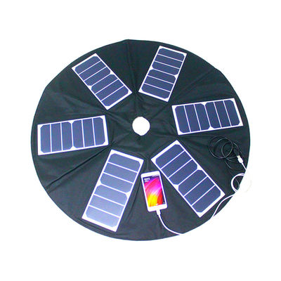 Pengisi Daya Panel Surya Lipat Payung Portabel Tahan Air 39w Dengan 2 Output Usb
