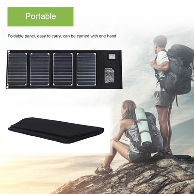 Pengisi Daya Surya 20w Pengisi Daya Panel Surya Lipat Dengan 2 Output Usb Tahan Air