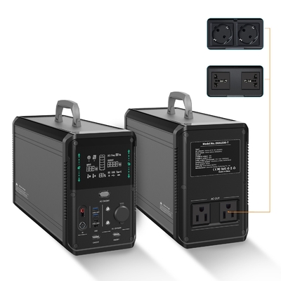 Baterai 1380Wh Lithium LiFePO4 Li Ion Power Station Penyimpanan Energi Portabel