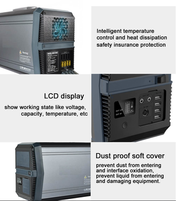 110V 220V Li Ion Pembangkit Listrik Bank Energi Solar Generator 1000W