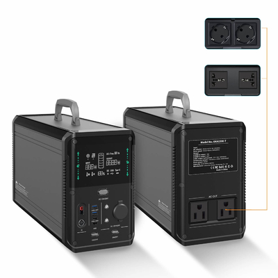 Baterai Lithium Lifepo4 Generator Pembangkit Listrik Tenaga Surya 1500W Untuk Berkemah Di Luar Ruangan