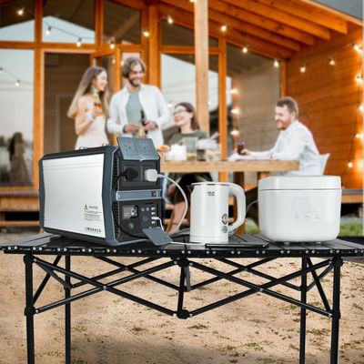 MPPT Portable Solar Rechargeable Power Station Generator 1000W Baterai Li-Ion Beberapa Output