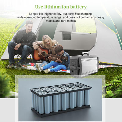 MPPT Portable Solar Rechargeable Power Station Generator 1000W Baterai Li-Ion Beberapa Output