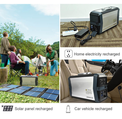 500w BMS Outdoor Camping Pembangkit Listrik Li Ion Portabel Ramah Lingkungan