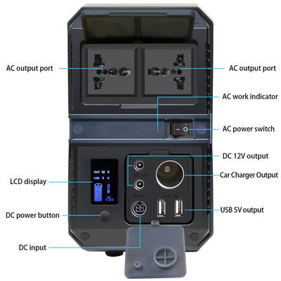UPS 500W Portable Power Station Generator Mobile Powerstation Camping Dengan USB DC Output AC