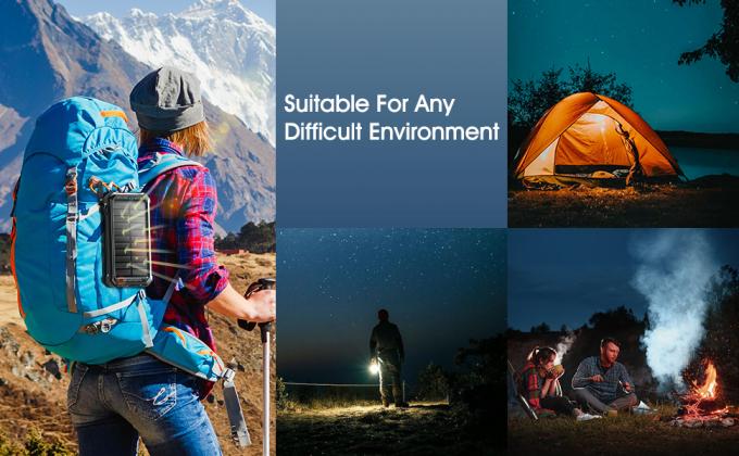 IPX5 Pengisi Daya Bank Daya Tenaga Surya portabel Tahan Air 26800mAh Dengan 3 Kabel Built-In 2