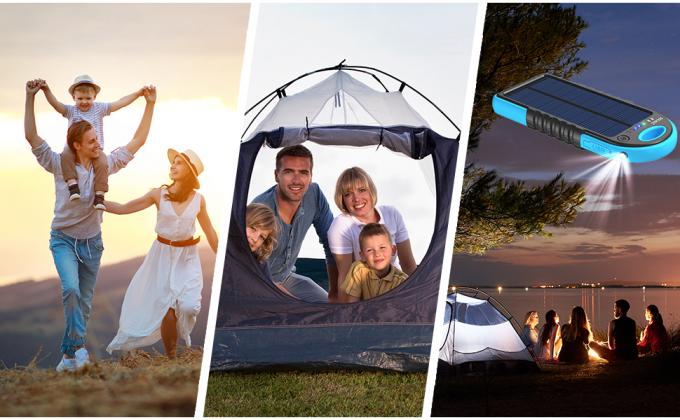 18W 10000mAh Bank Daya Tenaga Surya Pengisi Daya USB C OEM 1