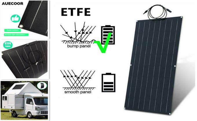 100 Watt Tahan Air Fleksibel Monocrystalline Solar Panel Mono Solar Module Untuk RV 0